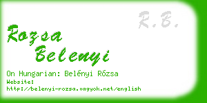rozsa belenyi business card